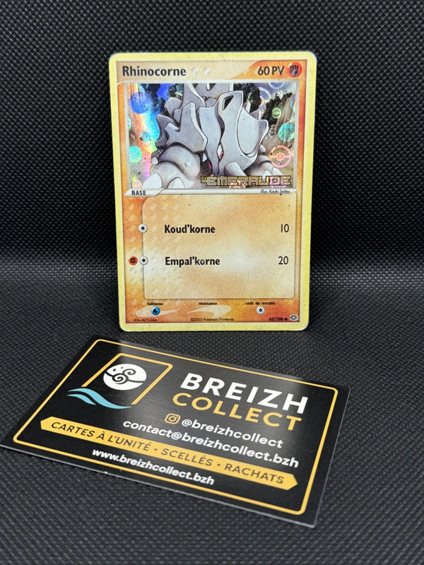 Carte Pokémon Rhinocorne (EM 62) FR - EX Emeraude