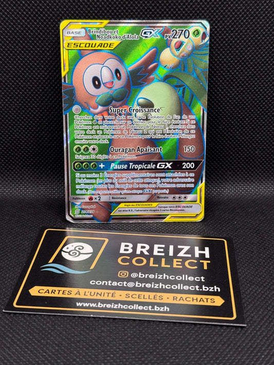 Carte Pokémon Brindibou et Noadkoko D'Alola GX (UNM 214) FR